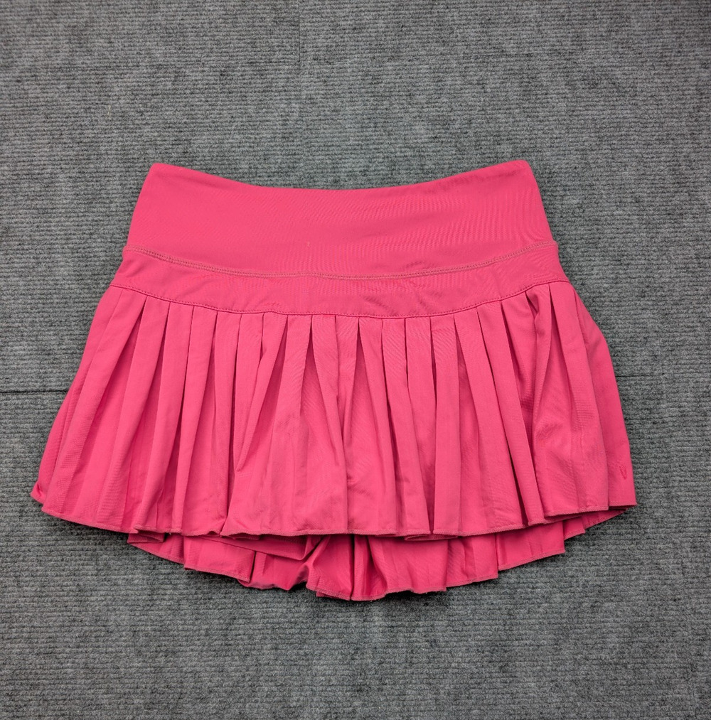 Goldhinge Skirt Womens Medium Pleated Tennis Skort Pink Athleisure Preppy Lined